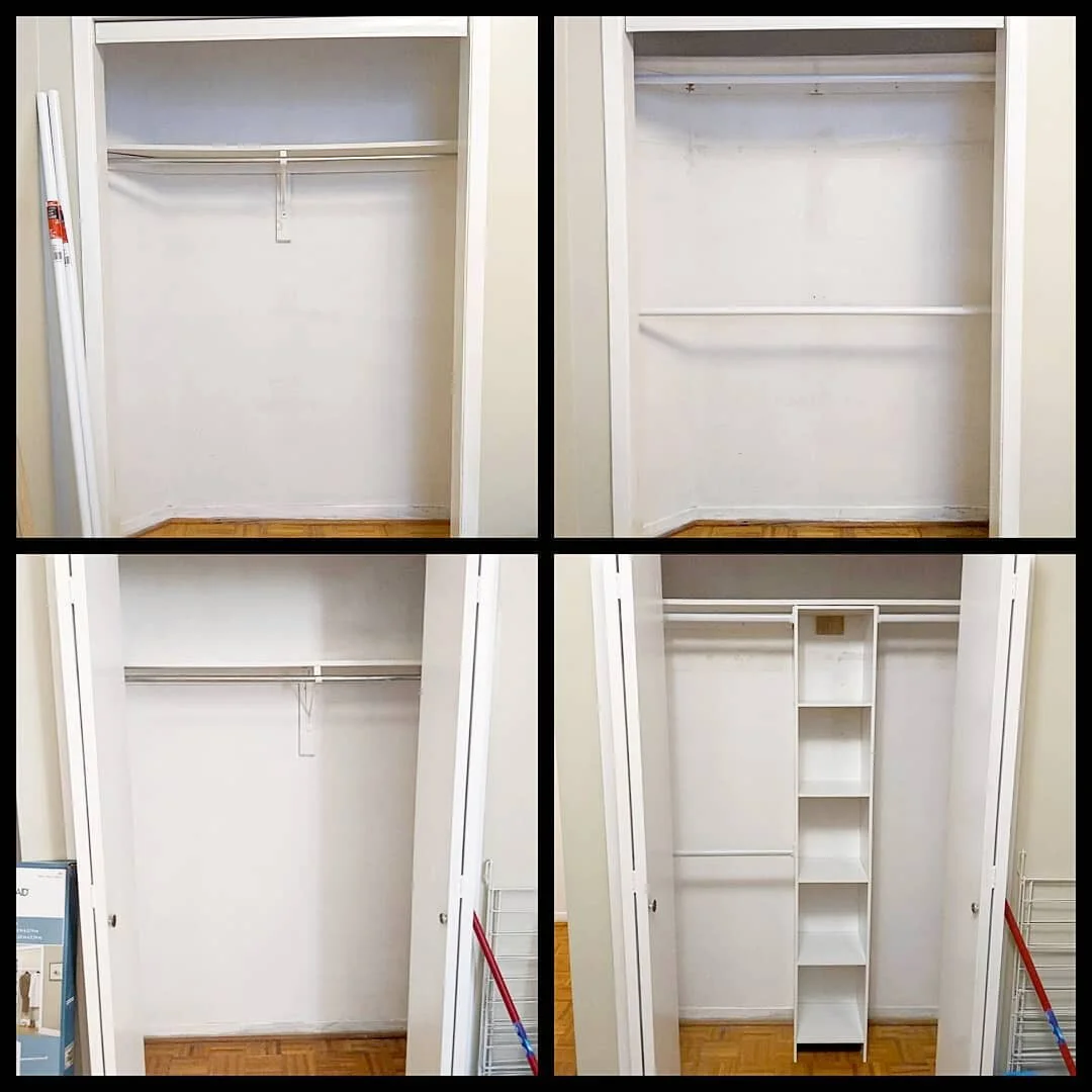 Installing closet rod outlet and shelf